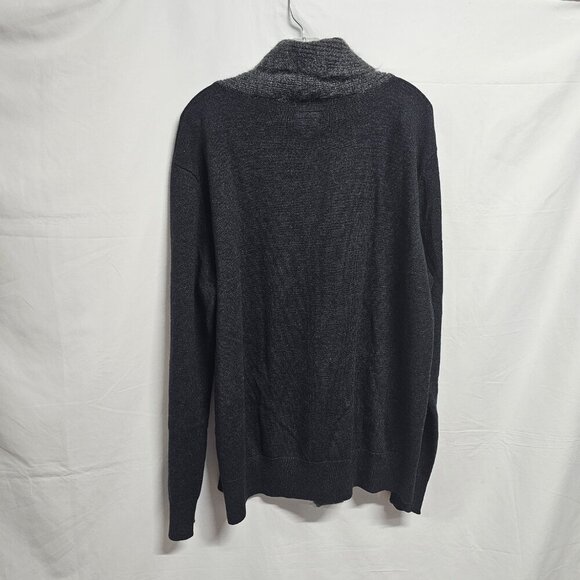 AllSaints Shawl Neck Cardigan Sweater Men Size XXL Gray Charcoal Cotton blend - Picture 7 of 12